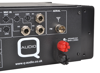 1 to 2 Zone Mixer Amplifier with Media Player Bluetooth 2 x 160W 4 Ohms